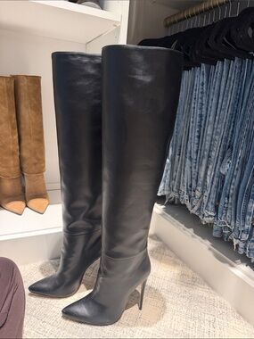 Classic Black Over-the-Knee Stiletto Boots